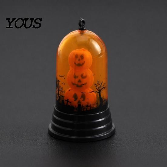 Halloween Pumpkin Lantern Lantern, Battery Operated LED Light, with Hanging Buckle, Home Ornament Durable Plastic Lighting, for Party Props