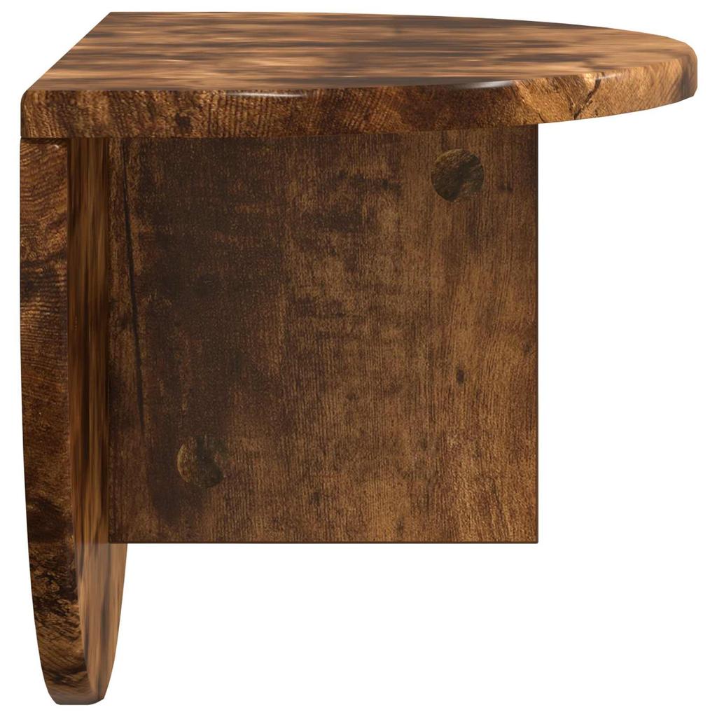 Wall Shelf Smoked Oak 48 x 24 x 24 cm Wood Based Material