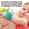 Hochets pour poignets et pieds - tomy/lamaze - jaune - dès la naissance - rubans et grelots