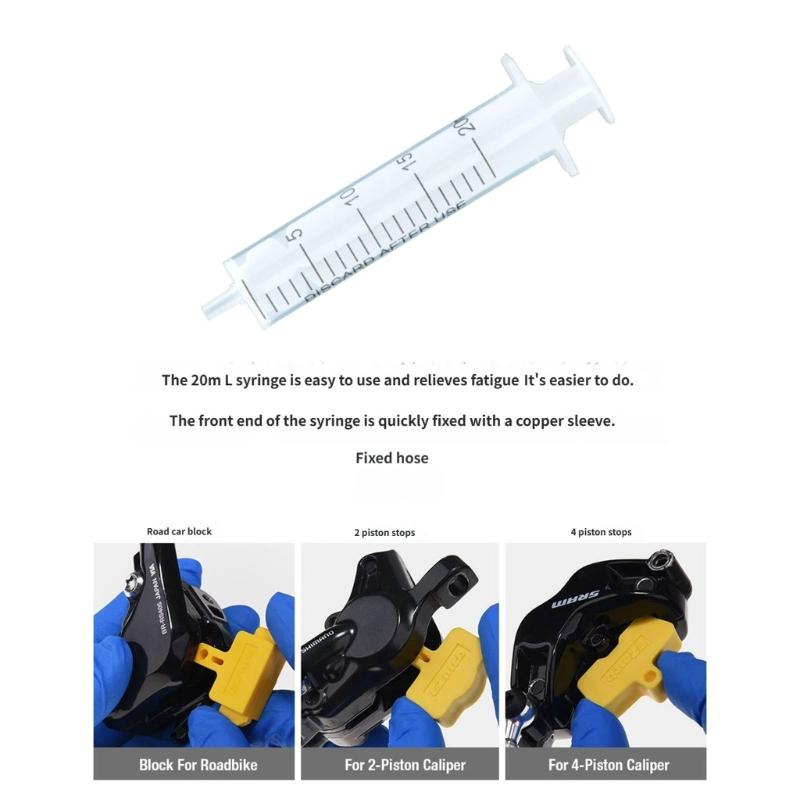 Bicycles Hydraulic Disc Brake Mineral Oil Change Hydraulic Disc Bicycles Oil Injection Tool Set Bike Brake Bleed Kits