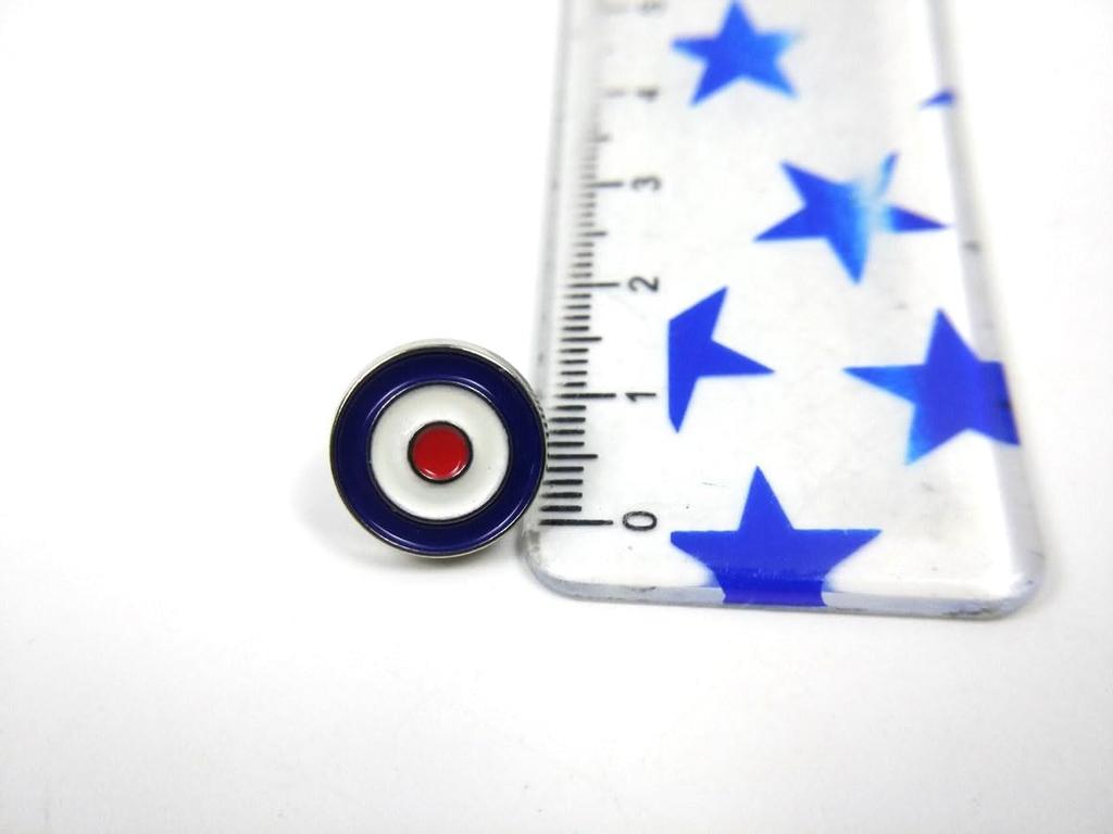 [NODO F] Insignia de Pin Mod Marca de Objetivo, 1,2 cm, Fiesta, Diversión, Fuerza Aérea, Real Fuerza Aérea Británica, The Who, Metal, Elegante, Único, Redondo, RAF, The Who,