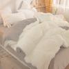 Soft Coral Fleece Warm Cozy Princess Bedding Set Mink Velvet Duvet Cover Set Quilt Cover Bed Comforter Set Blanket