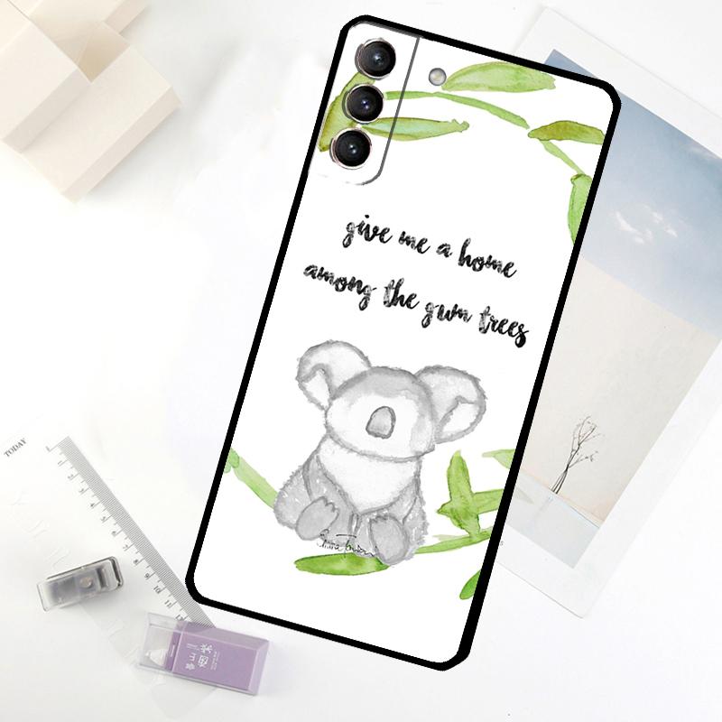 Cute watercolor animal koala Phone Case For Samsung Galaxy S25 S24 S23 S22 S21 S20 S26 Ultra S10 Plus S23 FE S25 FE Cover