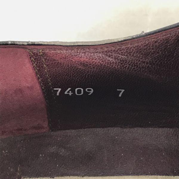 80s-90s? Vintage CESARE PACIOTTI Leather Semi-Brogue Straight Tip 7 / 25.5cm / Black Dress Shoes(USED)