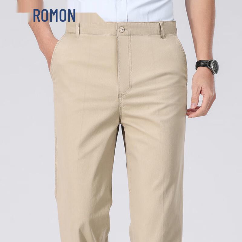Romon Men s Summer Loose Straight Cotton Casual Pants 30