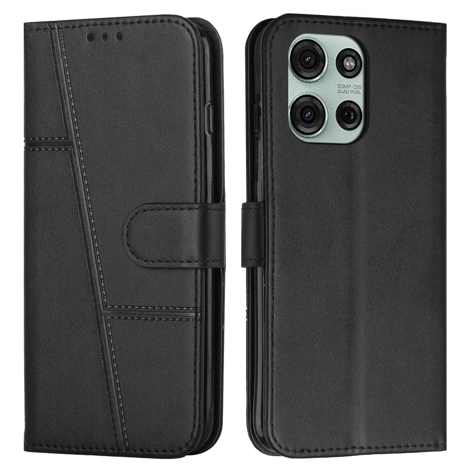 For Motorola Moto G75 5G Case Stand Flip Protective Leather Phone Cover A