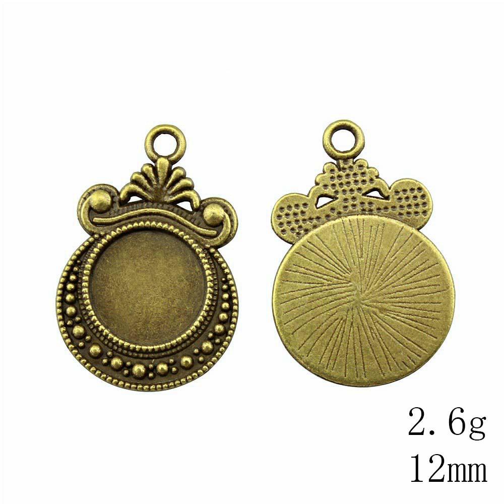 Valentine's Day Accessories For Making Jewelry Fit Round 12mm Glass Cabochon Base Setting Tray Accessories Parts Women's Clothing Bag Accessories