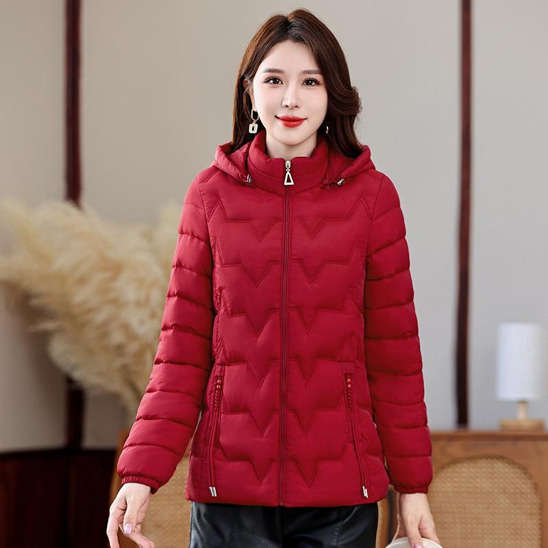 Winter down cotton jacket women's short 2025 new light cotton jacket slimming padded jacket fashion hooded jacket
