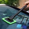 Auto Cleaning Wash Tool with Long Handle Car Window Cleaner Washing Kit Windshield Wiper Microfiber Wiper Cleaner Cleaning Brush