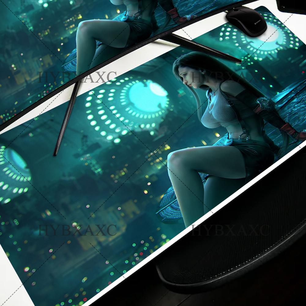 X FINAL FANTASY VII Tifa Lockhart Tappetino Mouse Grande XXL Accessori Gaming Ufficio Gamer Tastiera Scrivania Tappetino Accessori Tappetino Mouse