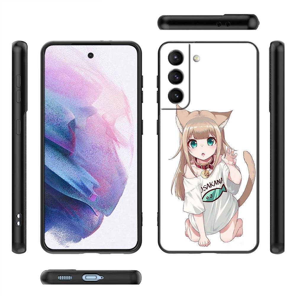 Husă pentru pisici Cosplay pentru Samsung Galaxy S21 S22 S20 Ultra FE Plus S7 S8 S9 S10 Plus Huse Funda Lovely Cute Kawaiii Girl Anime