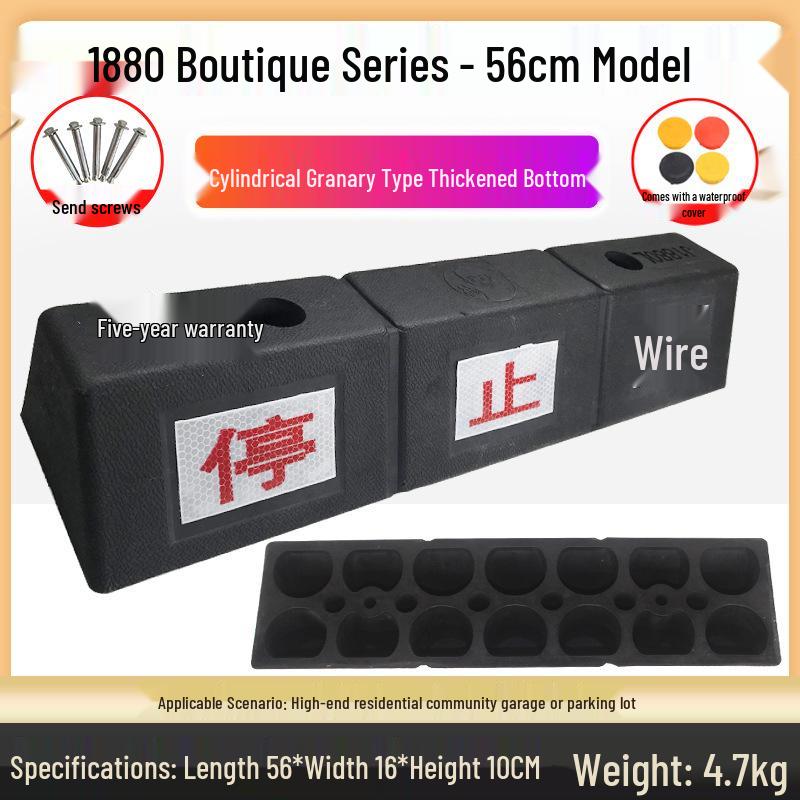 Rubber and Plastic Wheel Stopper for Parking Spaces
