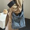 Vintage Denim Shoulder Bag Women's Multi-functional Backpack