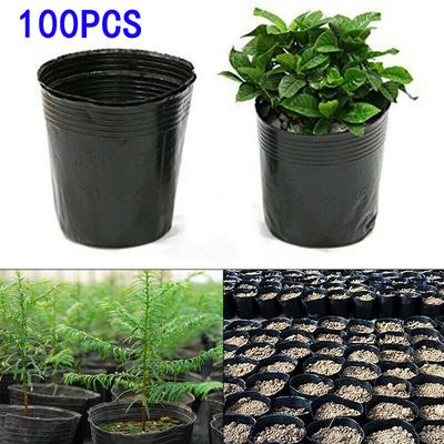 100Pcs//set Plastic Nursery Pots Seedlings Flower Plant Container Garden Seed