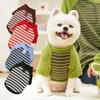 Comfortable Striped Pet Clothes Colorful Dog Base Coat Fashion Dog Pullover  Going Out