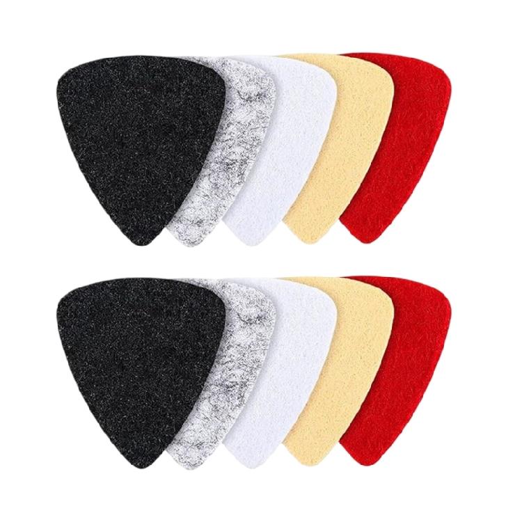 

10PCS Felt Ukulele Picks High Density Felt Texture Soft Guitar Picks Music Instrument Accessories for Playing Use 1