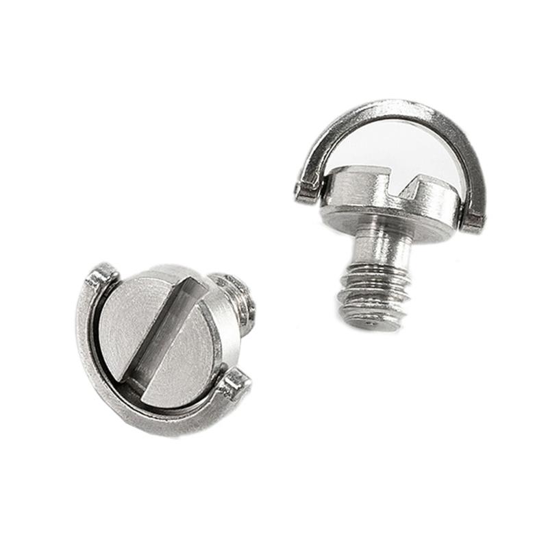 

2Pieces 1/4Inch Stainless Steel D-Rings 1/4Inch Tripod Screws Compatible for DSLR Camera And Tripod Accessories 1