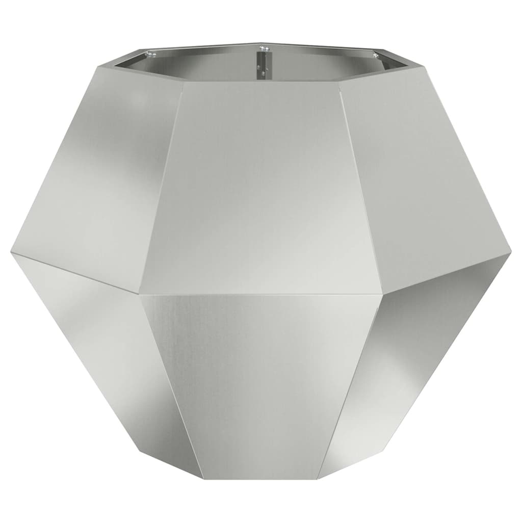 Plant Pot Silver 75 X 75 X 60 Cm Galvanized Steel