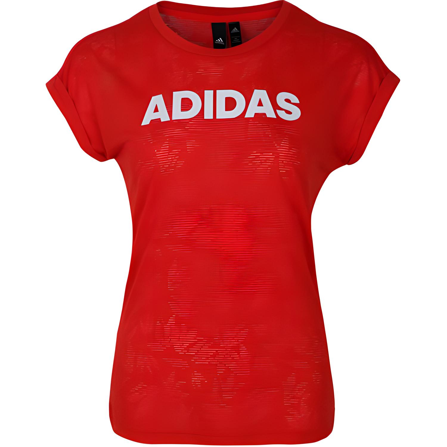 Adidas T Shirts Women s Red Crew Neck Moderate Other EK4714 S