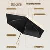 Douyin Popular Portable Round Five-Fold UV Protection Dual-Use Umbrella