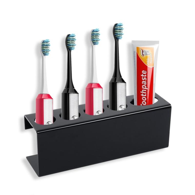Toothbrush Holder 4 Holes Toothbrush Wall Mounted Toothpaste Hooks Bathroom Wall Mounted Storage Plug | Toothbrush Holders and Toothpastes