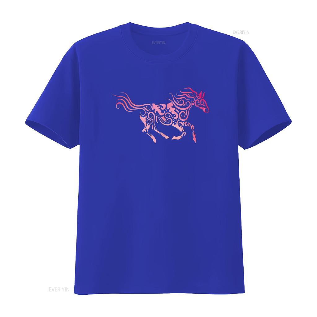 Fast Watercolor Horse T Shirt for Girls Women vintage Washed Versatile Breathable Soft designer clothes fashion Stylish