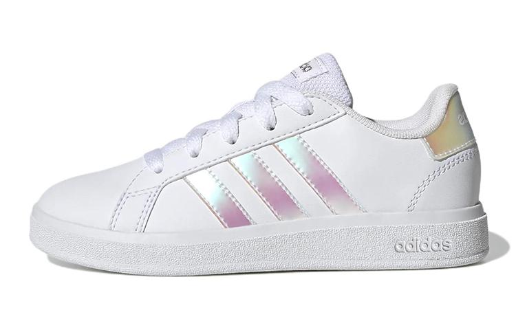 Adidas Grand Court 2.0 Big Kid  White Iridescent  GY2326 32