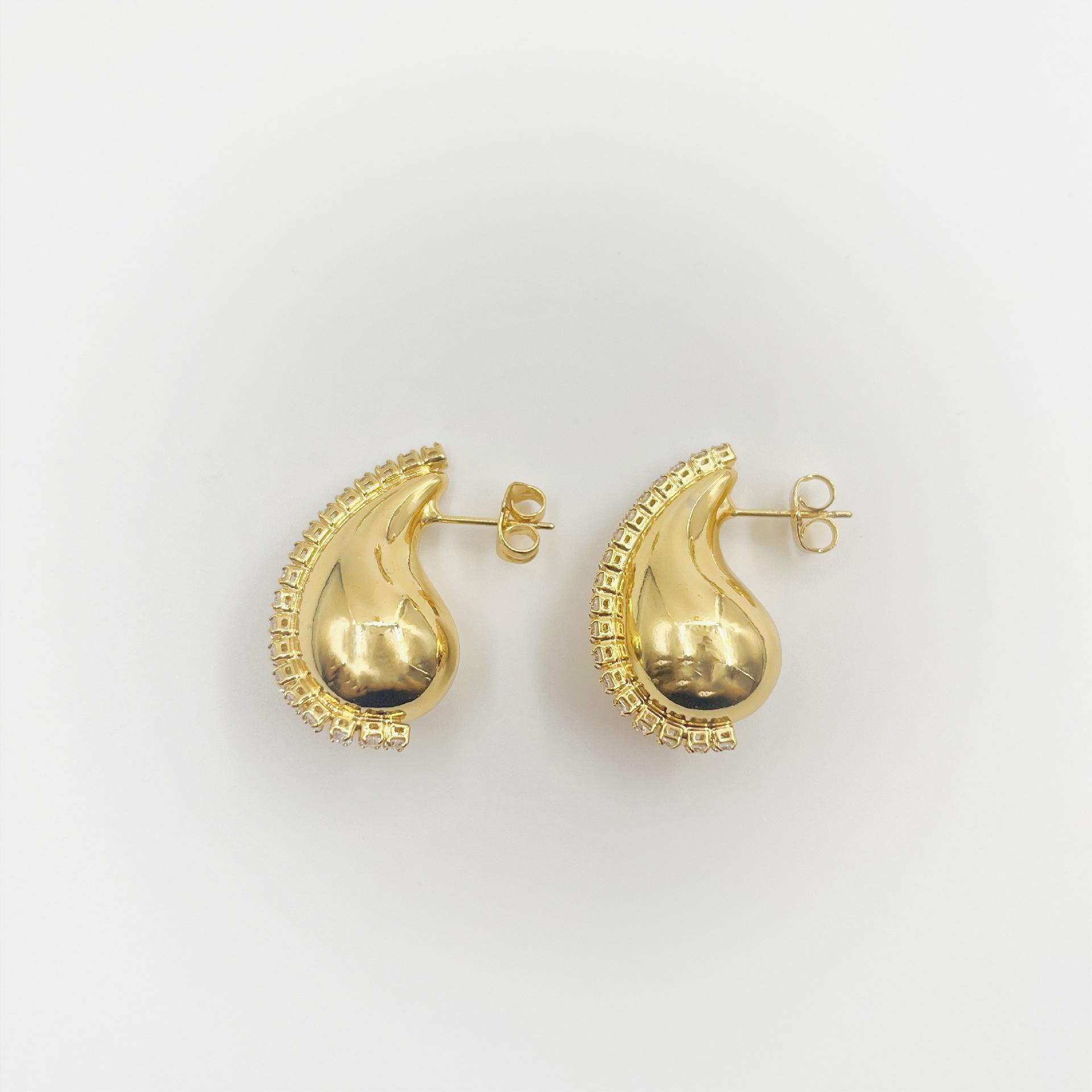 

Дизайнерские серьги-пусеты с бриллиантами в форме капли воды, Модные ювелирные украшения для женщин