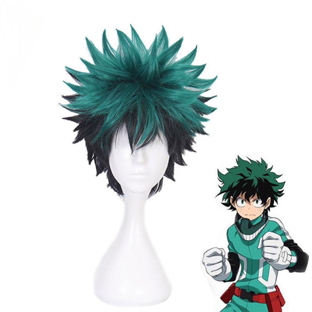 

My Academia Cosplay Wig Izuku Midoriya Wig Boku No Academia/Academy Cosplay Hair Izuku Midoriya Deku Wig Hairnet зелёный