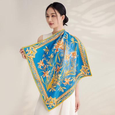 2025 Spring Heavyweight Mulberry Silk Scarf - Exquisite Large High-Grade Printed Design