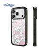 Love Heart Bunny Transparent Acrylic Case for iPhone 17 Pro Max / 16 Pro