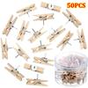 Xiaomi 50Pcs/20PCS Wooden Clips Push Pins Tacks Decorative Photo Clips Supplies Office School Stationery Binder