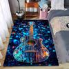 Colorful Guitar Pattern Carpet with Artistic Design and Boho Style Suitable for Use As an Anti-slip for Living Room Bedroom Sofas