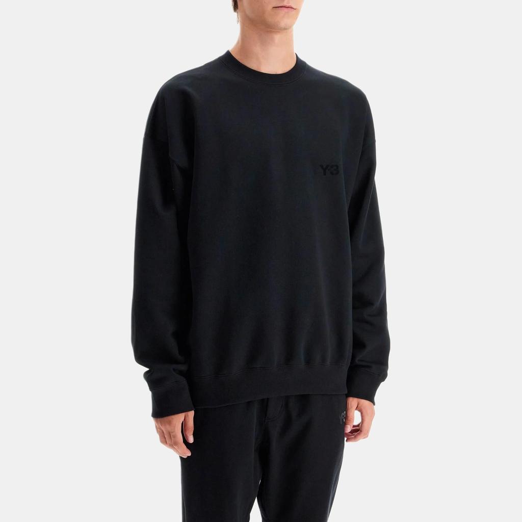 Y-3 Sweatshirt à manches longues et col rond de couleur unie pour femme Noir IW0075