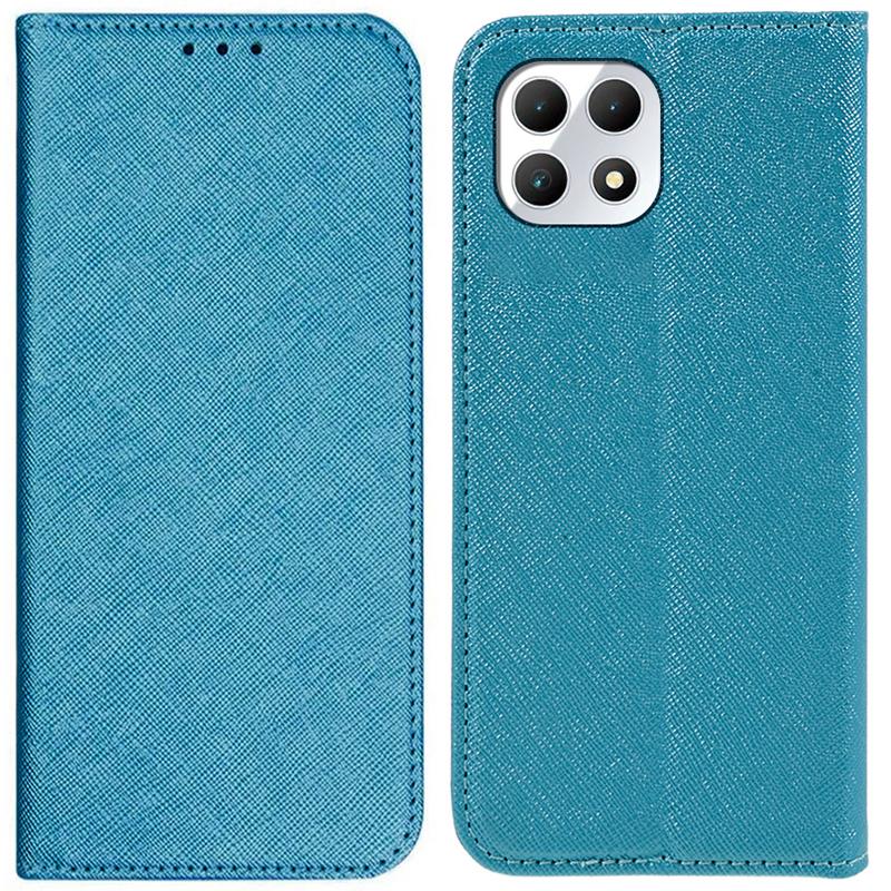 

For T-Mobile REVVL 7/T Phone 2 Case Wallet Leather Phone Cover Cross Texture Sky Blue