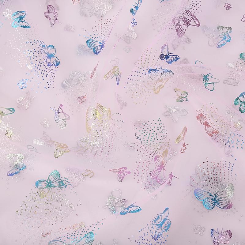 100x150cm Fancy Feather Butterfly Gauze Wedding Dress Shampooy Skirt Gauze Stage Costume Fabric Background Decorative Foil Gauze