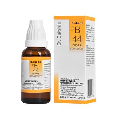 Dr. Bakshi's'S HOMOEOPATHY B44 Convulsion Drops 30 Ml Pack of 1 for Muscle Spasms & Cramps
