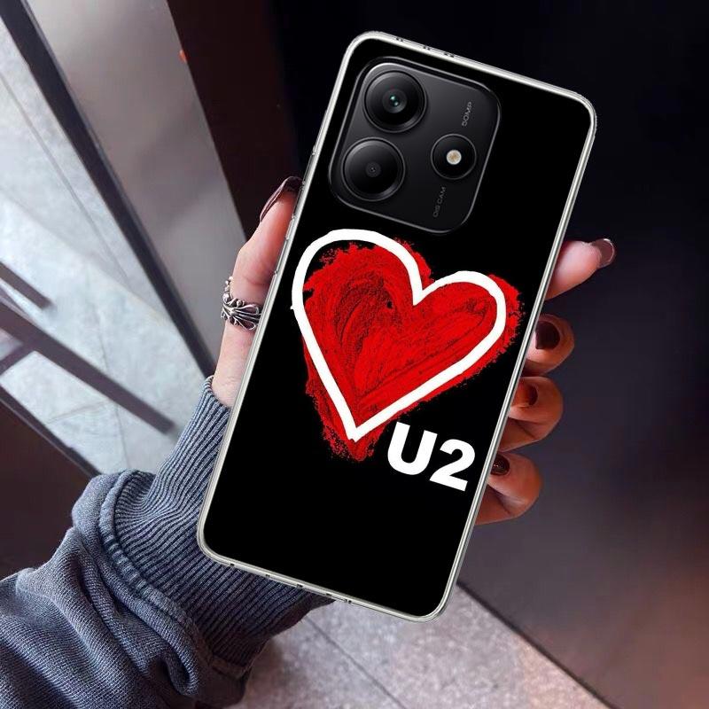 Band U-U2 Rock Phone Case For Xiaomi Redmi Note 15 14 14S 13 12S 12 Pro Plus 11S 11 10S 10 4G Cover 11E 11T 5G Print Fundas Redm
