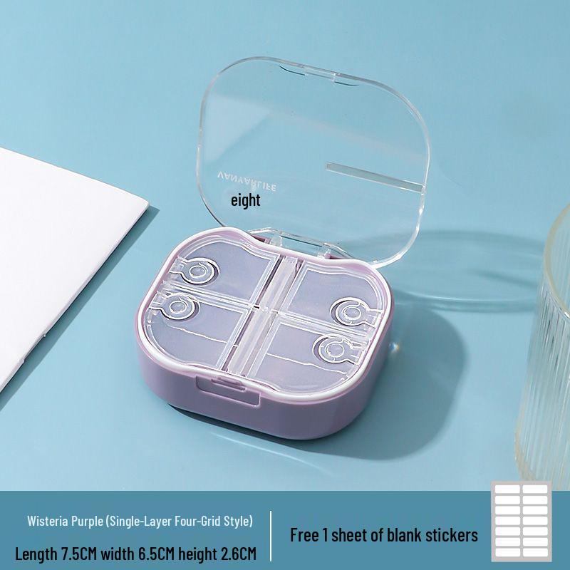 Compact, Moisture-Proof Pill Box for Daily Medication - 3 Times a Day, 7-Day Organizer