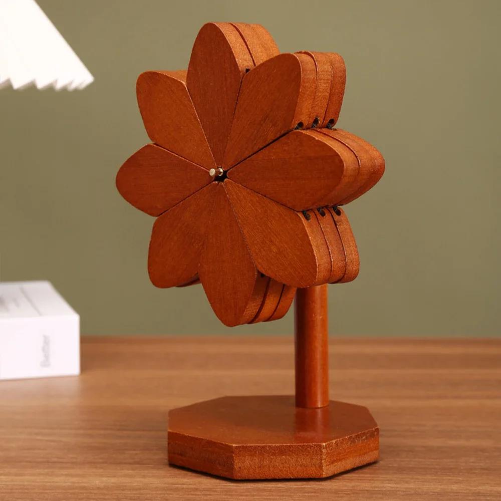 Windmill Shape Coasters Trivet Set, Bamboo Trivets for Hot Dishes, Heat Resistant Wooden Mat Potholders for Kitchen and Dining A set