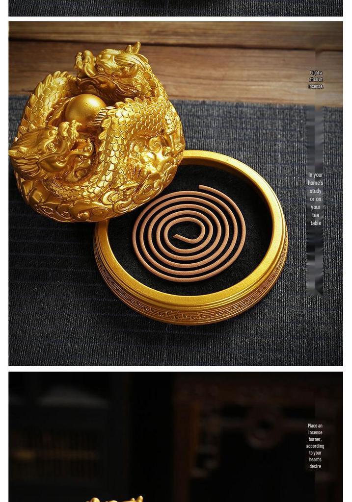 Agarwood Coil & Laoshan Sandalwood Incense Burner for Home, Bathroom, Aromatherapy, and Deodorizing with Mugwort Incense for Buddha Offerings