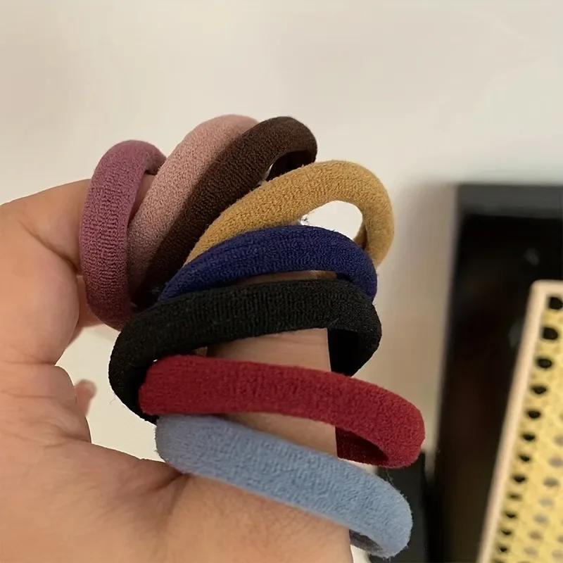 50 ks/sada Nové dámské dívčí bonbónové barvy nylonové základní scrunchie gumičky do vlasů držák na culík módní vlasové doplňky