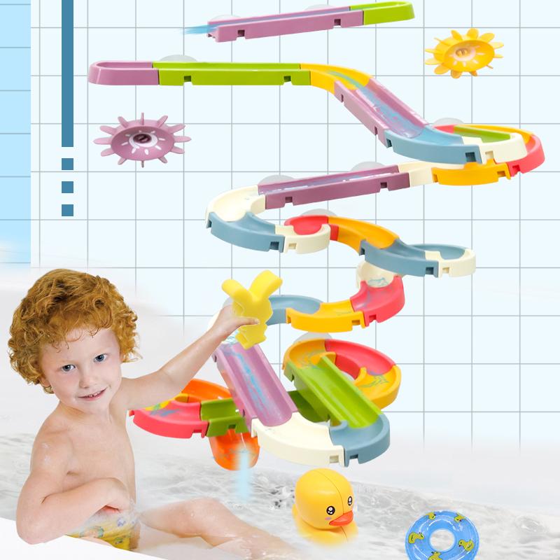 Satın alın Magical DIY Baby Bath Toys Wall Suction Cup Marble Race Run ...