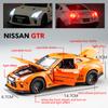 Model de mașină model GTR Nismo la scară 1/32, mașină de jucărie cu tragere înapoi cu sunet și lumină pentru copii, copii mici, băieți, fete, colecție de cadouri