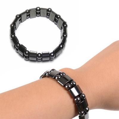 Weight Loss Round Black Stone Bracelet Health Care Magnetic Therapy Bracelet