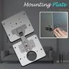 Silver Hinge Repair Plate with 4 Screws Hinge Fixing Plate  for Table Cabinet Window Door