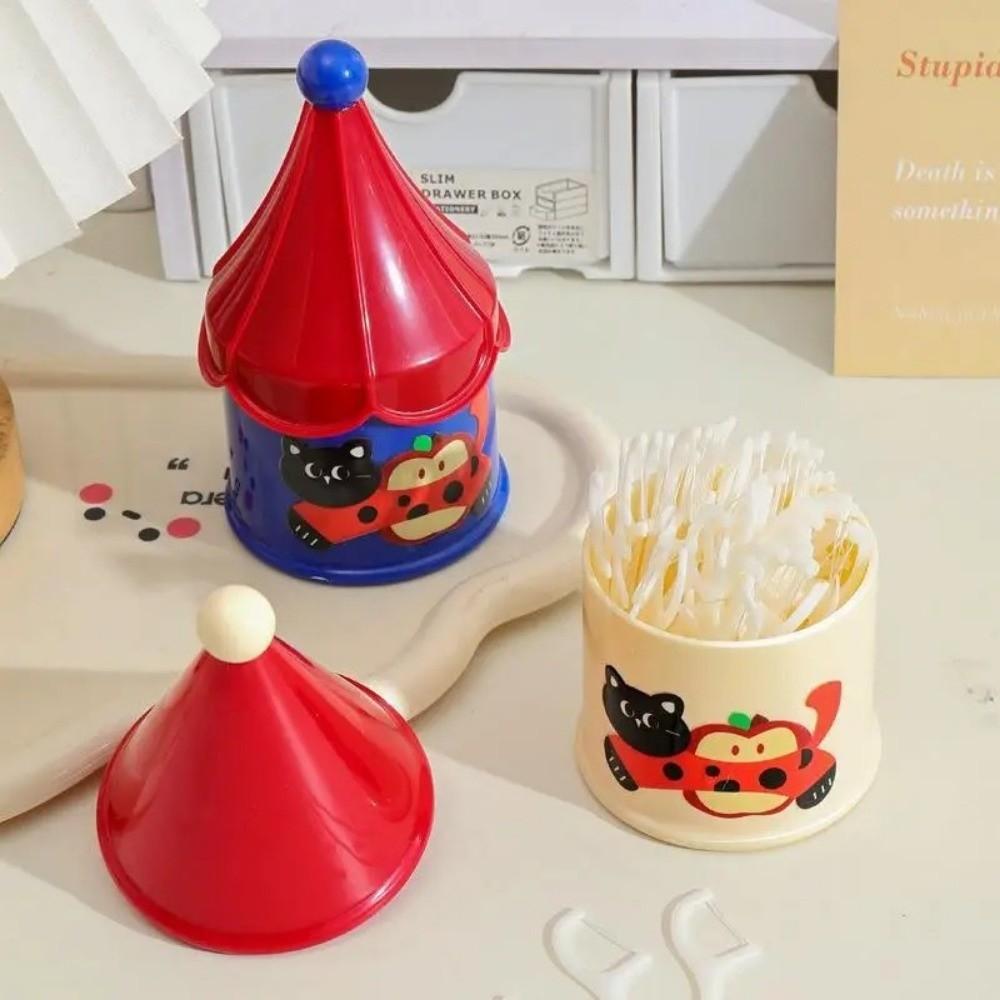 Plastic Toothpick Box Household Storage Box Cute Cotton Pad Box  Jewelry Containers