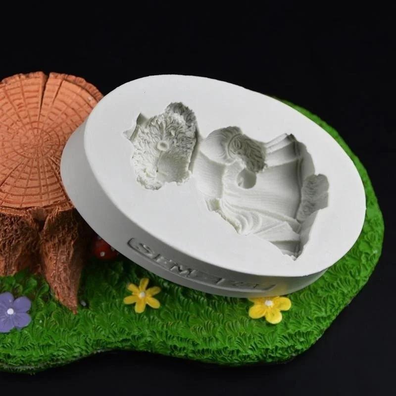 Cute Bear Boy Girl Silicone Soap Mold Fondant Cake Decorating Tools Sugarcraft Cake Chocolate Mold Gum Paste Cake Moulds