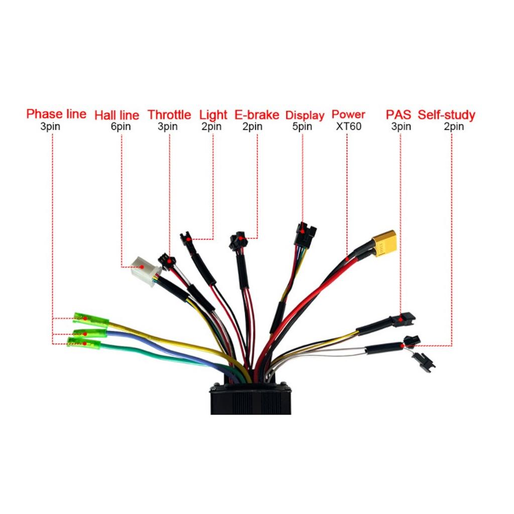 Electric Bike Controller 36V 48V 500W Scooter Motor Controller with G20 Display Panel Set Kit
