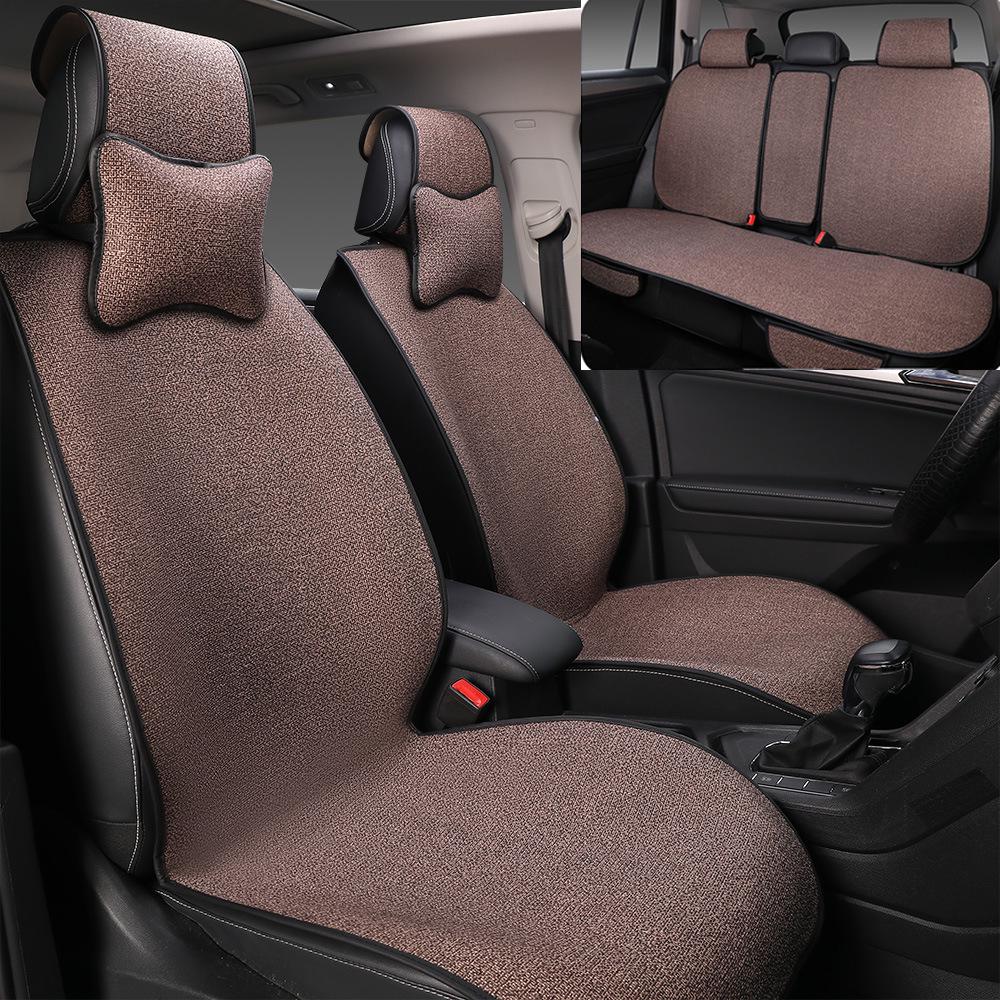 Universal Cotton Linen Car Seat Cushion for Buick Excelle, Regal, LaCrosse, Excelle GT, Encore - All Seasons.
